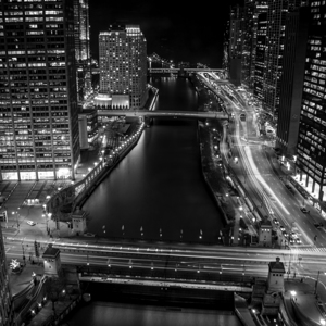 chicago river at night  square 2566 Backward 13k.