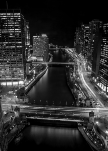 chicago river at night  vertical 2566 Backward 13