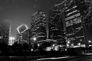 chicago skyline columbus drive randolph street  h