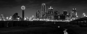 dallas tx skyline trinity river floodplain  panor