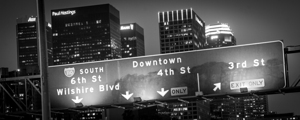 downtown LA and 4th street exit  panoramic 2168 H