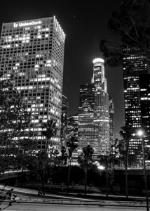 downtown LA at night  vertical 2157 Downtown 13k.