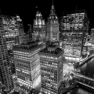 downtown chicago at night  square 2567 Deluxe 13k