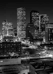 downtown houston at night  vertical 3279 Preston