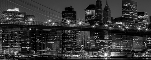 downtown manhattan skyline at night  panoramic 14