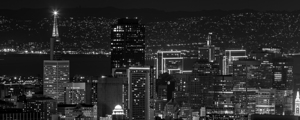 downtown san francisco skyline night  panoramic 2