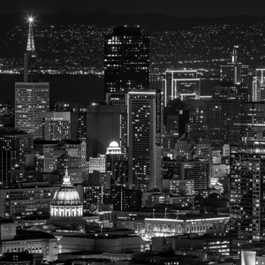 downtown san francisco skyline night  square 2828