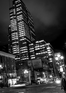 downtown seattle cityscape at night  vertical 311