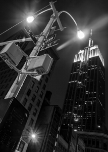 empire state building night 31st street  vertical