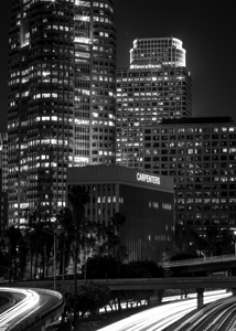 ernst young building downtown los angeles at nigh