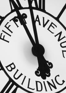 fifth avenue building clock face  vertical 1413 B