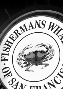 fishermans wharf sign  vertical 513 Wharf 13k