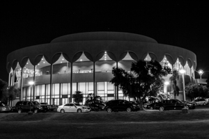 gammage center at night on asu tempe campus  hori