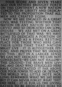 gettysburg address in lincoln memorial  vertical
