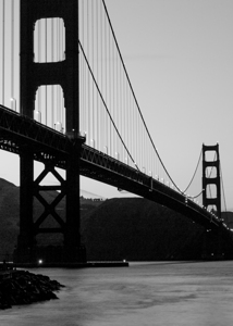 golden gate bridge at dusk  vertical 508 Strauss
