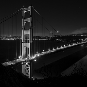 golden gate bridge night from marin headlands  sq