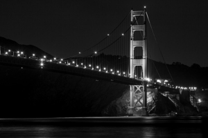 golden gate bridge night marin headlands  horizon