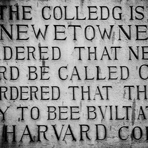 harvard dedication inscription  square 1385 Newto