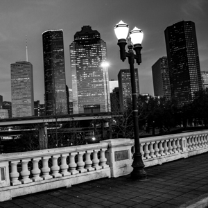 houston skyline at night sabine bridge  square 92