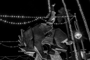 jack knife statue scottsdale at night  horizontal