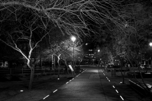lit path near phoenix central station  horizontal