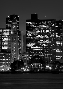long wharf night from east boston piers  vertical