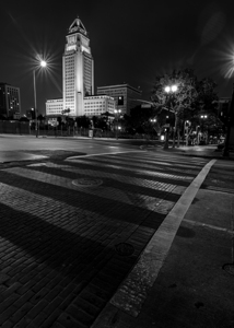 los angeles city hall at night  vertical 2167 Hal