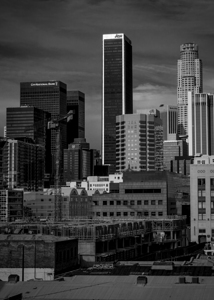 los angeles skyline fashion district  vertical 25