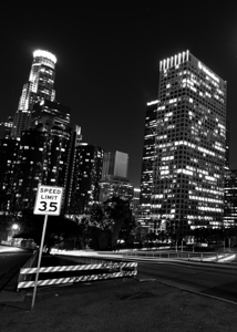 los angeles skyline west fourth street  vertical