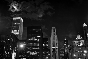 magnificent mile at night  horizontal 73 Michigan