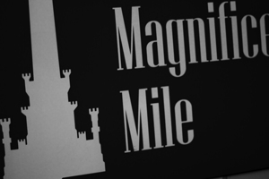 magnificient mile sign red line terminal  horizon