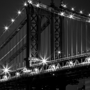manhattan bridge at night  square 1447 Flatbrush