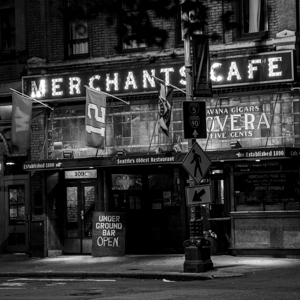 merchants cafe at night pioneer square  square 27