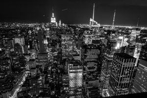 midtown from rockafeller center at night  horizon