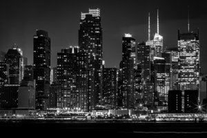 midtown manhattan skyline at night  horizontal 14
