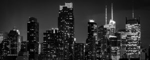 midtown manhattan skyline at night  panoramic 145