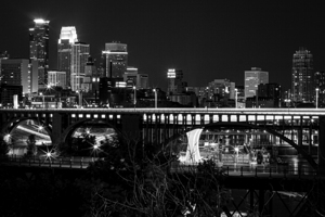 minneapolis skyline east river parkway  horizonta