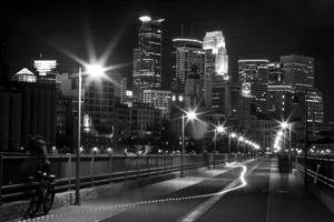 minneapolis skyline from stone arch bridge  horiz