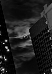 moonrise over downtown dallas texas  vertical 797