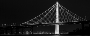 new oakland side bay bridge at night  panoramic 2