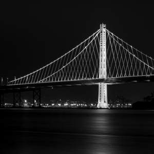 new sf bay bridge night  square 2945 Clipper 13k.