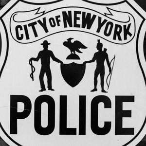 nypd paddy wagon seal  square 1484 Police 13k