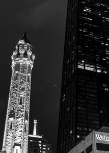 old chicago water tower hancock tower  vertical 8