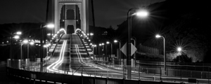 overnight traffic golden gate bridge  panoramic 2