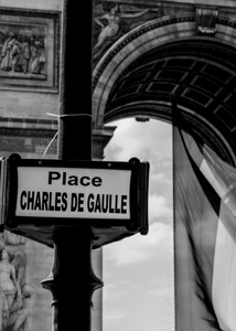 palace charles de gaulle sign  vertical 2483 Gaul