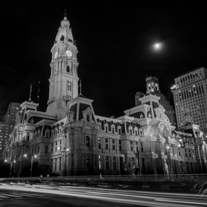 philadelphia city hall at night JFK plaza  square