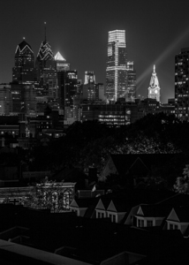 philadelphia skyline at night headhouse square  v