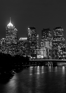 philadelphia skyline schuylkill river  vertical 4