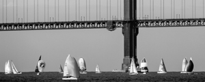 sailing around golden gate bridge  panoramic 2850