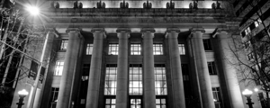 san francisco federal reserve building night  pan